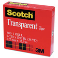 Tapes & Adhesives | Scotch 600 0.5 in. x 36 yds 1 in. Core Tape - Transparent (1-Roll) image number 2