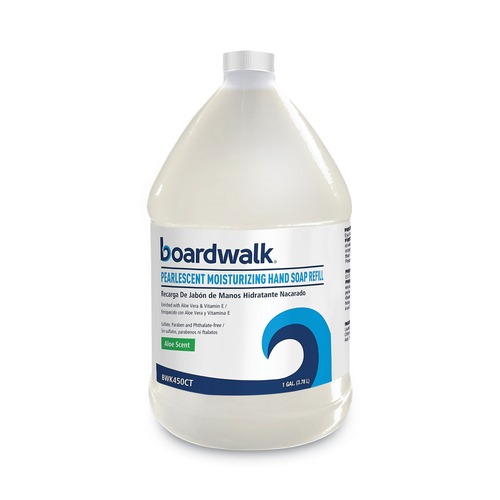 Cleaning & Janitorial Supplies | Boardwalk 601200-41ESSN 1-Gallon Bottle Pearlescent Moisturizing Liquid Hand Soap Refill - Aloe Scent image number 0