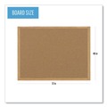  | MasterVision SB1420001233 72 in. x 48 in. Oak Wood Frame Earth Cork Board - Tan Surface image number 2