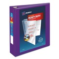 Office Jansan | Avery 79777 Heavy-Duty 2 in. Capacity 11 in. x 8.5 in. 3-Ring View Binder with DuraHinge and One Touch EZD Rings - Purple image number 0