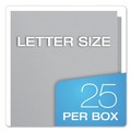 Office Jansan | Oxford 57705 11 in. x 8.5 in. 0.5 in. Capacity Twin-Pocket Folders with 3 Fasteners - Gray (25/Box) image number 6