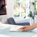 Desk Accessories & Office Organizers | Smead 64835 31.5 in. x 15.7 in. Vegan Leather Desk Pads - Light Blue image number 4