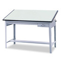  | Safco 3953 Precision 72 in. x 37.5 in. Rectangular Drafting Table Top - Green image number 1
