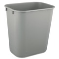 Trash & Waste Bins | Rubbermaid Commercial FG295500GRAY 3.5-Gallon Rectangular Deskside Plastic Wastebasket - Gray image number 0
