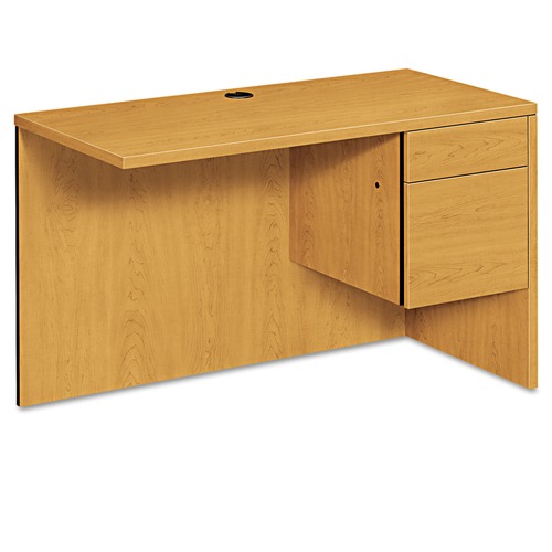 HON 10500 Series 48 in. W x 24 in. D x 29.5 in. H 3/4 Height Right Ped L-Workstation Return - Harvest