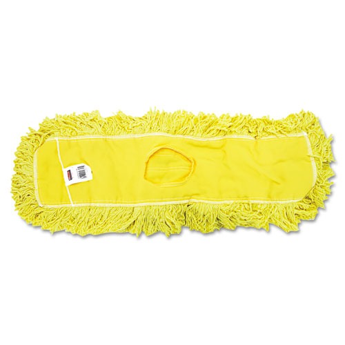 Mops | Rubbermaid Commercial FGJ15300YL00 24 in. Trapper Commercial Looped-End Launderable Dust Mop (Yellow) image number 0