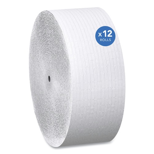 Cleaning & Janitorial Supplies | Scott 07005 Essential 3.75 in. x 2300 ft. Septic Safe Coreless JRT - White (12 Rolls/Carton) image number 0