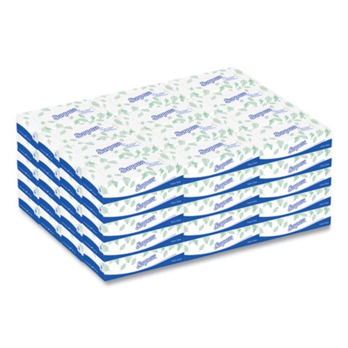 Cleaning & Janitorial Supplies | Surpass KCC 21390 2-Ply Facial Tissue for Business - White (125 Sheets/Box, 60 Boxes/Carton) image number 0