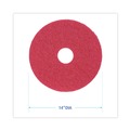  | Boardwalk BWK4014RED 14 in. Diameter Buffing Floor Pads - Red (5/Carton) image number 2