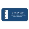 File Folders | Roaring Spring 54121 Accommodates (100) 11 in. x 8.5 in. Sheets Pocket Folder with Prongs - Dark Blue (250/Carton) image number 4