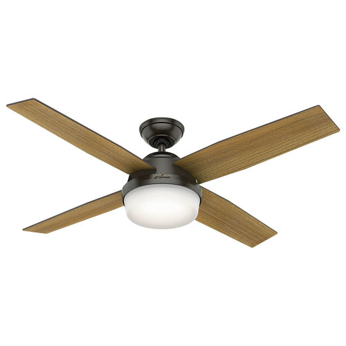 Ceiling Fans | Hunter 59446 52 in. Dempsey with Light Noble Bronze Ceiling Fan with Light and Handheld Remote image number 0