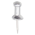 Office Jansan | GEM CPAL3 0.38 in. Aluminum Head Push Pins - Silver (100/Box) image number 2