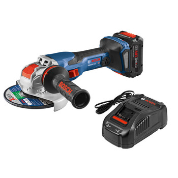 Factory Reconditioned Bosch GWX18V-13CB14-RT PROFACTOR 18V Spitfire X-LOCK Connected-Ready 5 - 6 in. Cordless Angle Grinder Kit with Slide Switch (8.0 Ah)