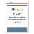 Office Jansan | C-Line 82912 Super Heavy-Duty Top Load 9 in. x 12 in. Insert Industrial Zipper Seal Shop Ticket Holders - Clear Front (15/Box) image number 0