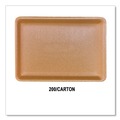 Food Trays, Containers, and Lids | GEN 9PYEL 12.25 in. x 9.25 in. x 0.62 in. #9P Meat Trays - Yellow (200/Carton) image number 1