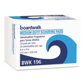 Cleaning & Janitorial Accessories | Boardwalk 96BWK GP 6 in. x 9 in. Medium Duty Scour Pad - Green (20/Carton) image number 0