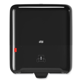Tork 5510282 Elevation Matic 13.2 in. x 8.1 in. x 14.65 in. Hand Towel Roll Dispenser - Black (1/Carton)