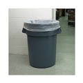 Trash Cans | Boardwalk 3485199 44-Gallon Round Plastic Waste Receptacle - Gray image number 5
