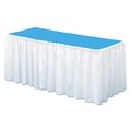 Linen and Table Accessories | Tablemate LS2914WH 29 in. x 14 ft. Table Set Polyester Linen-Like Table Skirting - White image number 3