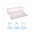 Trash Bags | Boardwalk V8046MNKR04 40 in. x 46 in. 45 gal. 11 mic High-Density Can Liners - Natural (250/Carton) image number 7