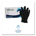Disposable Gloves | Boardwalk 396XSCTA 396 Series 9.5 in. 4.4 mil Disposable General-Purpose Nitrile Gloves - X-Small/Black (1000/Carton) image number 6