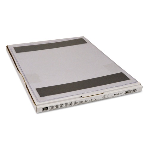 Office Jansan | C-Line 83912 9 in. x 12 in. Super Heavy-Duty Magnetic Shop Ticket Holders with 50-Sheet Capacity - Clear (15/Box) image number 0