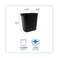 Just Launched | Boardwalk 3485201 14 qt Plastic Soft-Sided Wastebasket - Black image number 4