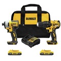 Combo Kits | Factory Reconditioned Dewalt DCK277D2R 20V MAX 1/2 in. Cordless Drill Driver and 1/4 in. Cordless Impact Driver Combo Kit image number 0