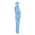 Bib Overalls | KleenGuard 45324 A65 Zipper Front Flame-Resistant Hooded Coveralls with Elastic Wrist and Ankles - X-Large/Blue (25/Carton) image number 3