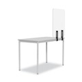 Office Furniture Accessories | MasterVision GL0801393 Protector Series 47.2 in. x 0.16 in. x 35.4 in. Frameless Glass Desktop Divider - Clear/Aluminum (1/Carton) image number 3