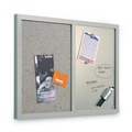 White Boards | MasterVision MX04331608 24 in. x 18 in. Gray MDF Wood Frame Designer Combo Fabric Bulletin/Dry Erase Board - Multicolor/Gray image number 2