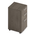 Office Desks & Workstations | Alera AENNZK-MP1518UF TOM 15 in. x 18 in. x 27 in. Seville Series 3-Drawer Legal File Mobile Pedestal - Walnut image number 4