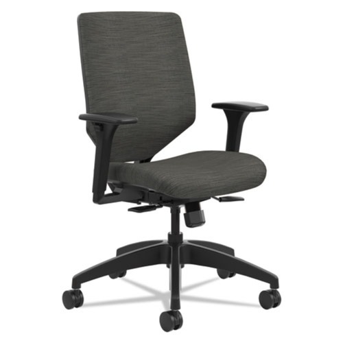  | HON SVU1ACLC10TK Solve Series 300 lbs. Capacity 17 in. to 22 in. Seat Height Upholstered Back Task Chair - Ink/Black image number 0