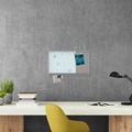 White Boards | U Brands 3196U00-01 23 in. x 17 in. Monthly View 3-N-1 Magnetic Glass Dry Erase Combo Board - White Aluminum image number 4