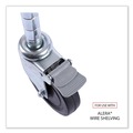 Office Jansan | Alera ALESW590004 5 in. Wheel Grip Ring Stem Optional Casters for Wire Shelving - Black (4/Set) image number 5