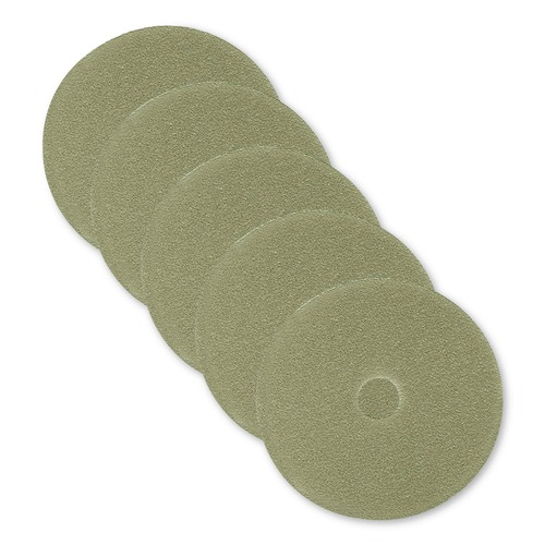 Cleaning & Janitorial Accessories | 3M 5000-20 20 in. Diameter Low-Speed TopLine Autoscrubber Floor Pads 5000 - Green/Amber (5/Carton) image number 0