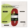 Office Electronics & Batteries | GoGreen Power GG-13800 14 AWG Lighted End Heavy-Duty Extension Cord, 100 ft, 13 A, Orange/Black image number 3