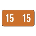 Office Jansan | Smead 67915 0.5 in. x 1 in. "15-in Yearly End Tab Folder Labels - Brown (25 Labels/Sheet, 10 Sheets/Pack) image number 0