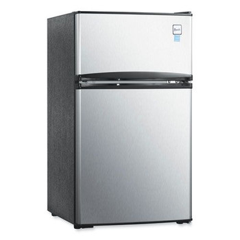 Avanti Counter-Height 3.1 cu.-ft. Two-Door Refrigerator/Freezer - Black/Stainless Steel
