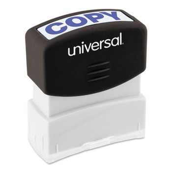 Universal UNV10047 COPY Pre-Inked One Color, Message Stamp - Blue