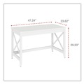 Office Desks & Workstations | Alera ALEWSF4824WT 47.24 in. x 23.62 in. x 29.53 in. Farmhouse Writing Desk - White image number 4