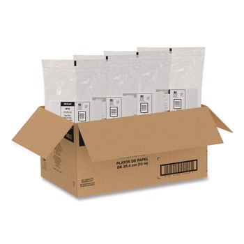 SOLO Compostable Paper Dinnerware ProPlanet Seal Plate 10-in dia White (500/Carton)