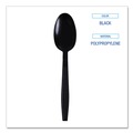 Cutlery | Boardwalk BWKTSHWPPBIW Heavyweight Wrapped Polypropylene Teapoons - Black (1000/Carton) image number 4