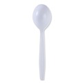 Cutlery | Boardwalk BWKSSHWPPWIW Heavyweight Wrapped Polypropylene Soup Spoon - White (1000/Carton) image number 0