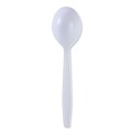 Cutlery | Boardwalk BWKSSHWPPWIW Heavyweight Wrapped Polypropylene Soup Spoon - White (1000/Carton) image number 1