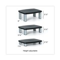 Office Jansan | 3M MS80B 15 in. x 12 in. x 2.63 in. to 5.78 in. 80-lb. Capacity Adjustable Monitor Stand - Black/Silver image number 4