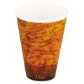 Food Trays, Containers, and Lids | Dart 12U16ESC Stock Printed Escape 12 oz. Foam Hot/Cold Cups - Brown/Black (1000/Carton) image number 0