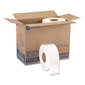 Georgia Pacific Professional 1000 ft. 2 Ply Jumbo Jr. Bath Tissue Rolls - White (8/Carton)