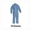 Bib Overalls | KleenGuard 45317 A65 Zipper Front Flame Resistant Coveralls - 4XL/Blue (21/Carton) image number 4