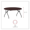  | Alera ALEFT7260DMY 59 in. Diameter x 29.13 in. Height Round Wood Folding Table - Mahogany image number 4
